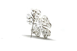 Rhinestone Flower Brooch 2in Sparkly Pin