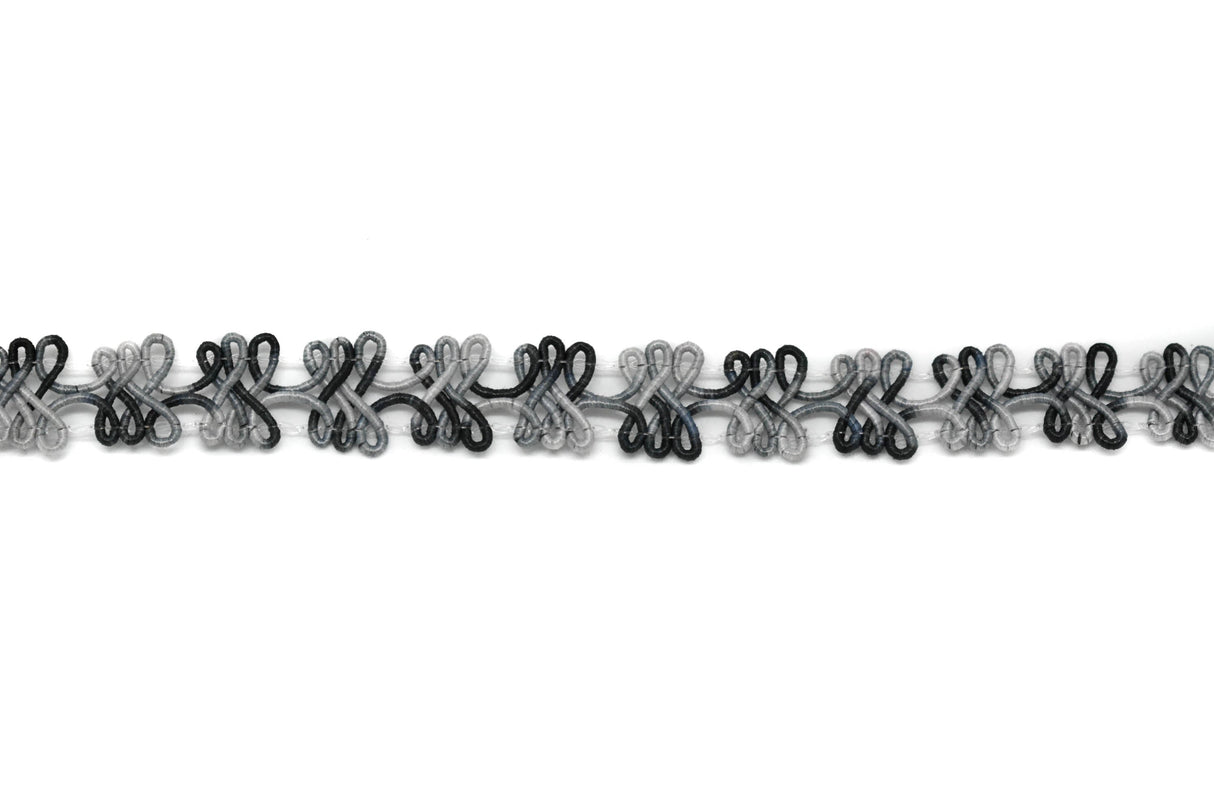 Braided Gimp Trim Two-Tone 1/2"
