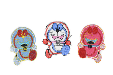 Iron-On Character Patch Doraemon Cat 2.63" x 2"