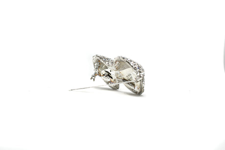 Rhinestone Bow Brooch Crystal 2.25 x 1.25