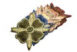 Beaded Floral Sew-On Applique 8x8