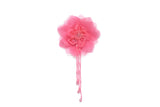 Organza Flower Piece with Beaded Fringe