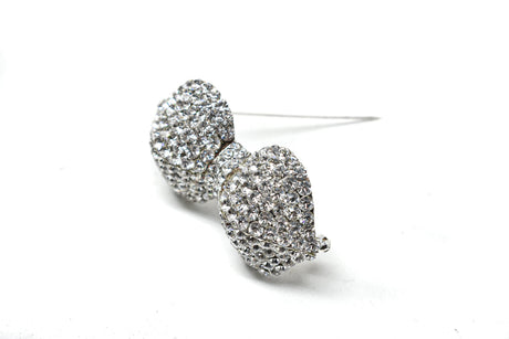 Rhinestone Bow Brooch Crystal 2.25 x 1.25