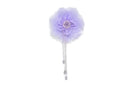 Organza Flower Piece with Beaded Fringe