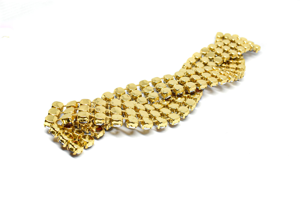 Rhinestone Connector Closure 3-Line Braided
