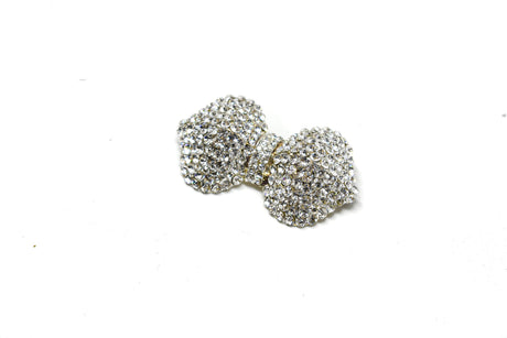 Rhinestone Bow Brooch Crystal 2.25 x 1.25