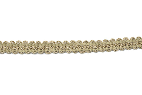 Braided Gimp Fringe Tan 3/7"