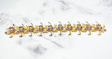 Rhinestone Iris Flower Applique 12 1/4" x 2"