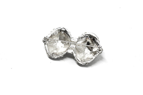 Rhinestone Bow Brooch Crystal 2.25 x 1.25