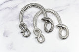 Rhinestone Snake Buckle 4 1/8" x 3 3/4"