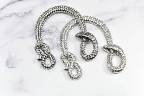 Rhinestone Snake Buckle 4 1/8" x 3 3/4"