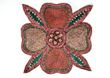 Beaded Floral Sew-On Applique 8x8