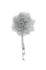 Organza Flower Piece with Beaded Fringe