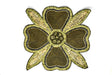Beaded Floral Sew-On Applique 8x8