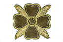 Beaded Floral Sew-On Applique 8x8