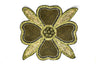 Beaded Floral Sew-On Applique 8x8