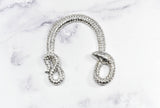 Rhinestone Snake Buckle 4 1/8" x 3 3/4"