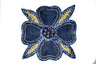 Beaded Floral Sew-On Applique 8x8