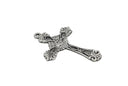 Decorative Floral Cross Pendant 2.13" x 1.45"