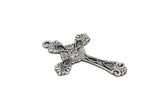 Decorative Floral Cross Pendant 2.13" x 1.45"