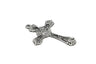 Decorative Floral Cross Pendant 2.13" x 1.45"