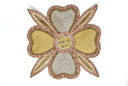 Beaded Floral Sew-On Applique 8x8