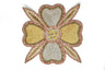 Beaded Floral Sew-On Applique 8x8