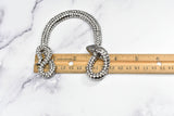 Rhinestone Snake Buckle 4 1/8" x 3 3/4"