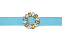 Round Gemstone Ribbon Slider 2.75"