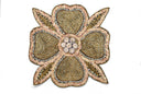 Beaded Floral Sew-On Applique 8x8