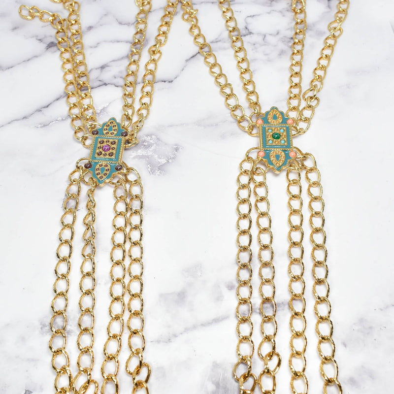 Gold Chain Applique Fancy Dress Trim