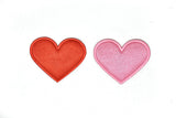 Heart Patch Iron-On Red Pink 2.50 x 2