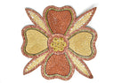 Beaded Floral Sew-On Applique 8x8