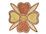 Beaded Floral Sew-On Applique 8x8