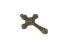 Decorative Floral Cross Pendant 2.13" x 1.45"