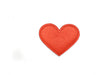 Heart Patch Iron-On Red Pink 2.50 x 2