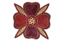 Beaded Floral Sew-On Applique 8x8