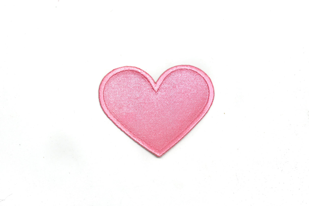 Heart Patch Iron-On Red Pink 2.50 x 2