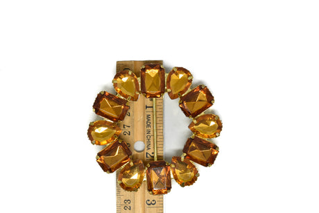 Round Gemstone Ribbon Slider 2.75"