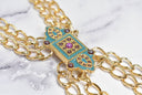 Gold Chain Applique Fancy Dress Trim