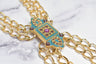 Gold Chain Applique Fancy Dress Trim