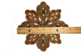 Beaded Floral Applique 8 Inch