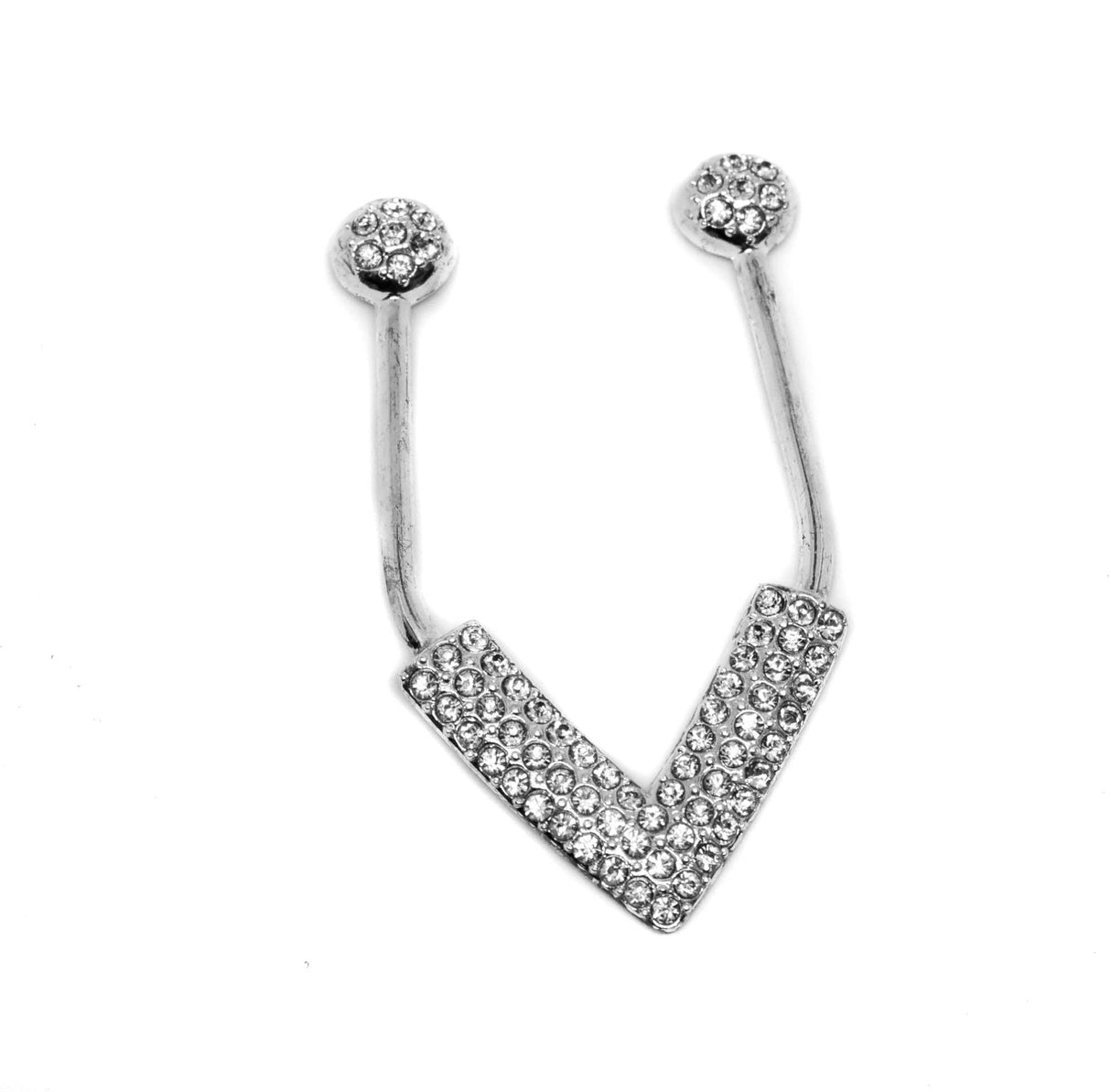 Rhinestone V-Shape Buckle Connector