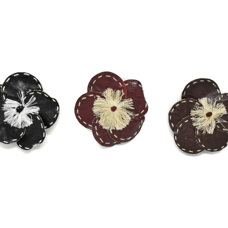 Flower Applique Vinyl Stitched 2.88"