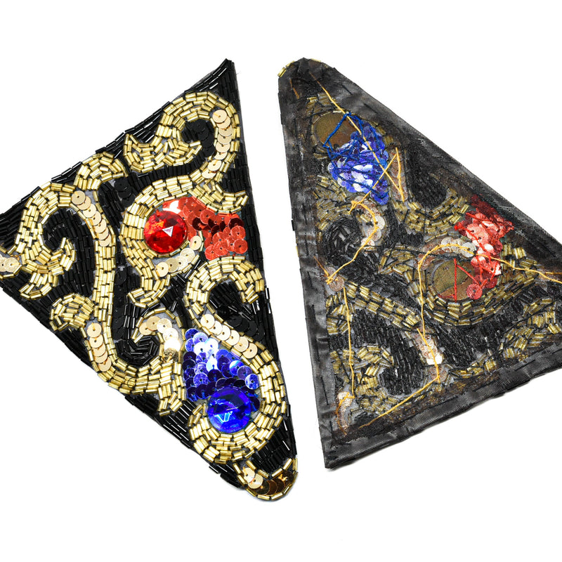 Sequin Beaded Triangle Applique