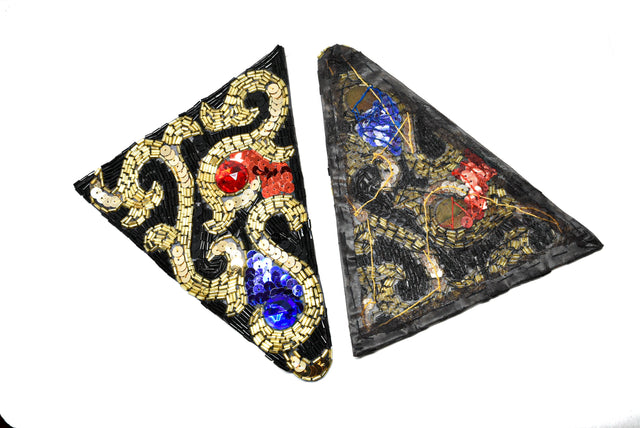 Sequin Beaded Triangle Applique