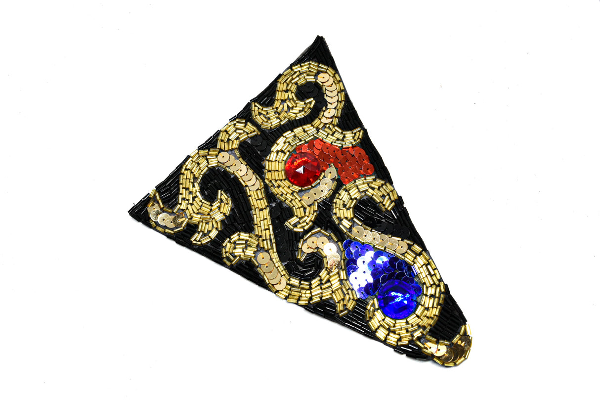Sequin Beaded Triangle Applique