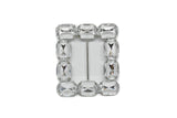 Gemstone Ribbon Slider Square Amber 3.40" x 3"