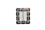 Gemstone Ribbon Slider Square Amber 3.40" x 3"