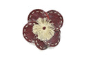 Flower Applique Vinyl Stitched 2.88"
